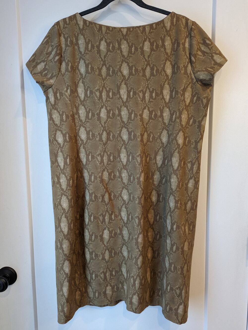 Lauren Ralph Lauren Womens XL Short Dress Mustard Animal Print Preppy Chic